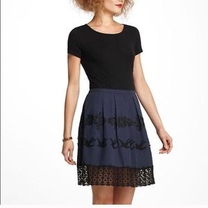 Anthropologie Leifnotes Dress Denim Embroidery